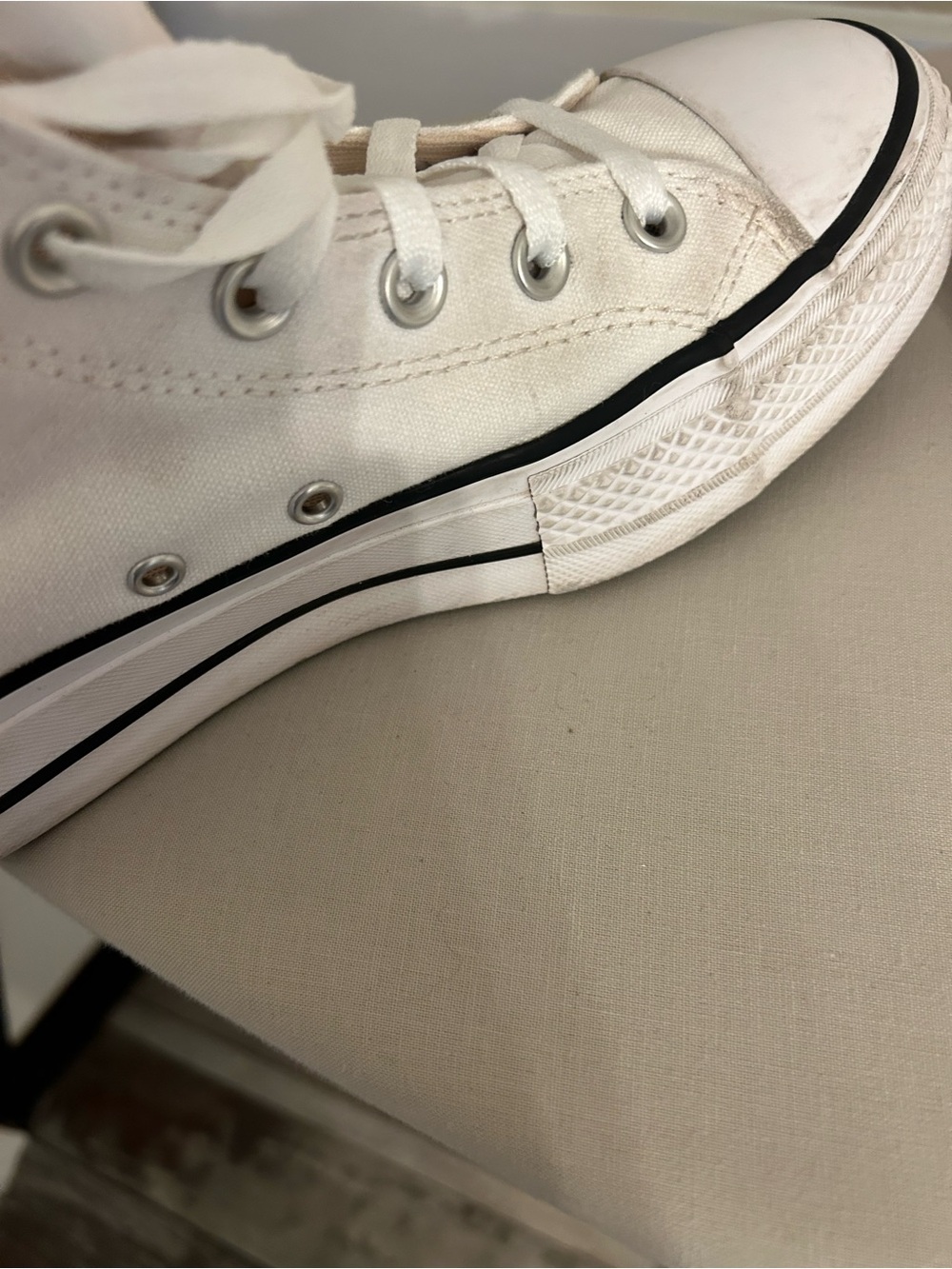 Converse White High Top Chuck Taylor All Star Sneakers - Picture 6 of 11